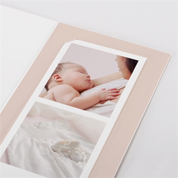 Faire-part de baptême profil de colombe photomaton - Détail du faire-part