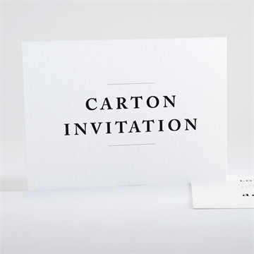 Carton d'invitation mariage date gravée
