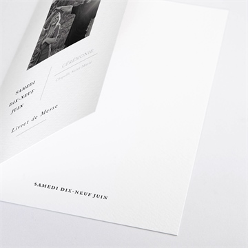 Livret de messe mariage date gravée - Détail du livret