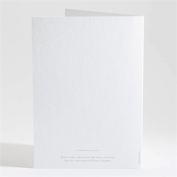 Livret de messe mariage date gravée - Dos du livret