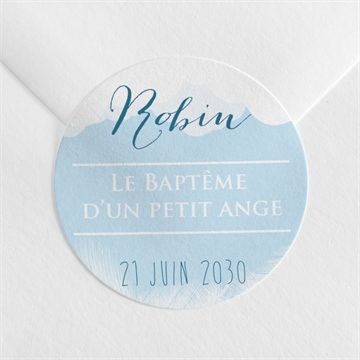 Sticker baptême duvet tout en rondeur