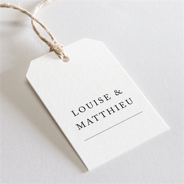 Etiquette mariage date gravée