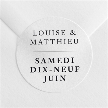 Sticker mariage date gravée