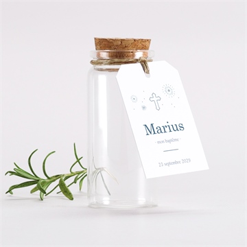 Mignonette baptême horizons étiquette