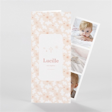 Faire-part de baptême l'envolée photomaton