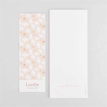 Faire-part de baptême l'envolée photomaton - Dos du faire-part