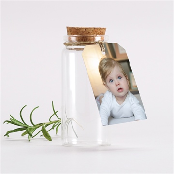 Mignonette baptême photos miniatures étiquette