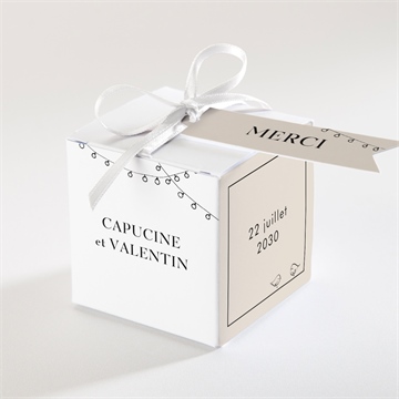 Boîte de dragées mariage vélo au vent !