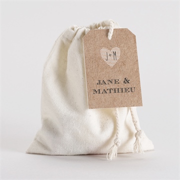 Pochon mariage  kraft en folie magnet