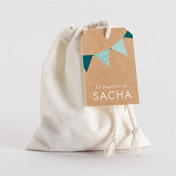 Pochon baptême farandole de kraft