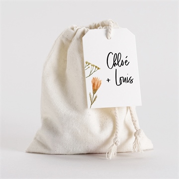 Pochon mariage  art champêtre bracelet