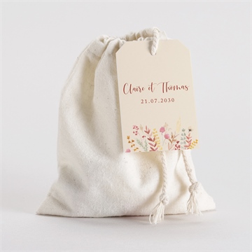 Pochon mariage  élégance champêtre