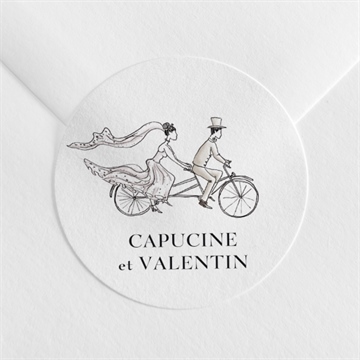 Sticker mariage vélo au vent !