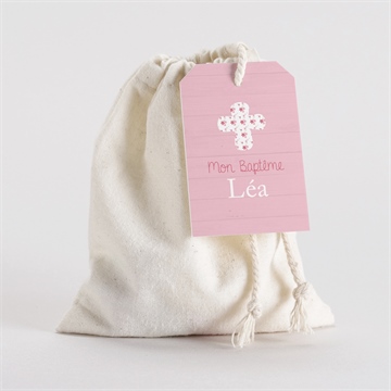 Pochon baptême jolie composition