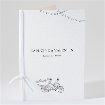 Livret de messe mariage vélo au vent !