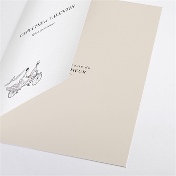 Livret de messe mariage vélo au vent ! - Détail du livret
