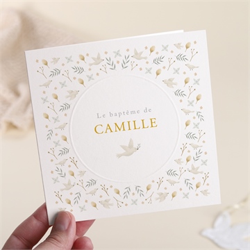 Carte pliée gaufrage