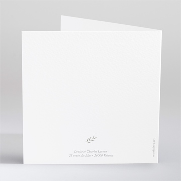 Faire-part communion en vérité - Dos du faire-part