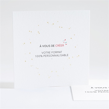 Faire-part naissance vierge 100% dorure