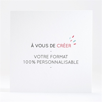 Faire-part naissance vierge 100% dorure - Dos du faire-part