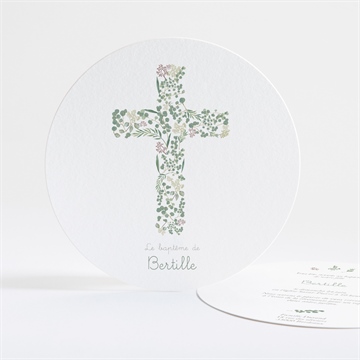 Faire-part de baptême belle journée rond