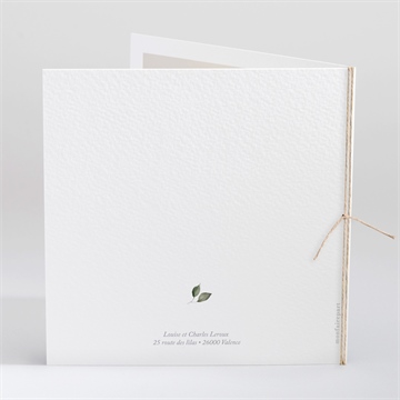 Faire-part communion espérance - Dos du faire-part