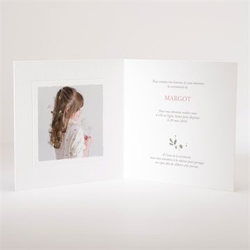 Faire-part communion vraie joie - Intérieur du faire-part