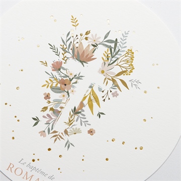 Faire-part de baptême tout en joie - Détail du faire-part