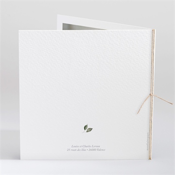 Faire-part profession de foi affirmation - Dos du faire-part