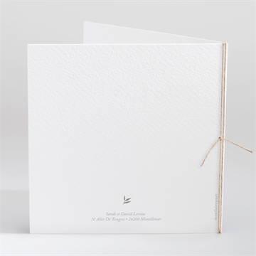 Faire-part profession de foi force plié - Dos du faire-part