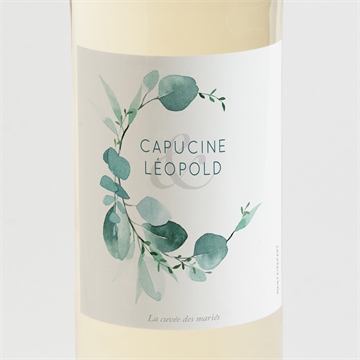 Etiquette de bouteille mariage grande esquisse