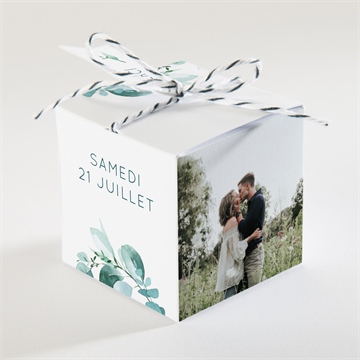 Boîte de dragées mariage grande esquisse - Dos de la boîte