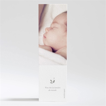 Signet baptême glorieuse - Dos du signet