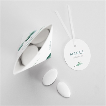 Boîte de dragées mariage grande esquisse étui - Intérieur de la boîte