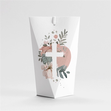 Boîte de dragées baptême glorieuse étui - Dos de la boîte