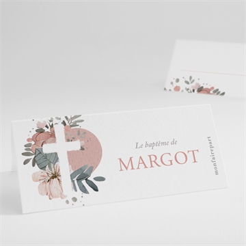 Marque-place baptême glorieuse dorure