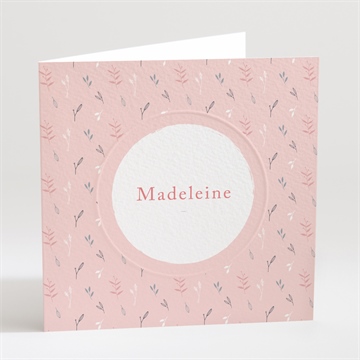 Faire-part naissance graine de fille gaufrage