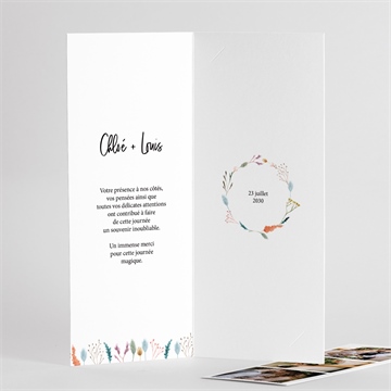 Remerciement mariage art champêtre photomaton - Détail de l'intérieur