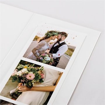 Remerciement mariage art champêtre photomaton - Détail du faire-part