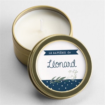 Bougie baptême motifs et autres pois