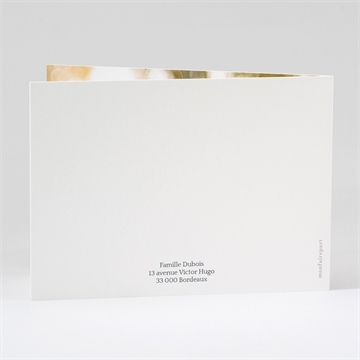 Remerciement décès a sa mémoire - Dos du remerciement