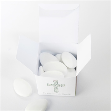 Boîte de dragées baptême belle journée - Intérieur de la boîte