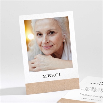 Remerciement décès sa présence portrait