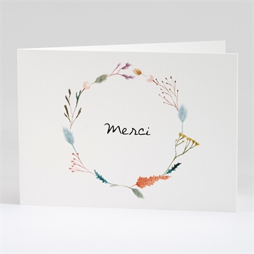 Remerciement décès farandole pliée