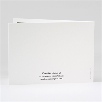 Remerciement décès farandole pliée - Dos du remerciement