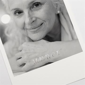 Remerciement décès tant de souvenirs dorure - Détail de la carte