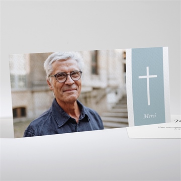 Remerciement décès simple elégance paysage