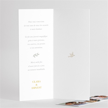 Remerciement mariage céleste photomaton - Détail de l'intérieur