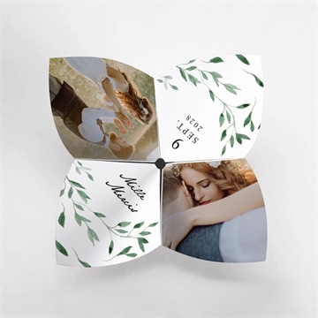 Remerciement mariage a l'ombre de l'olivier origami - Vue de dessus