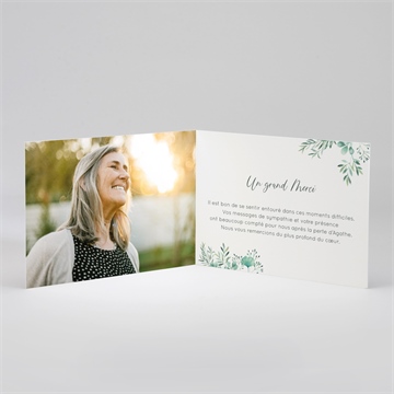 Remerciement décès destinée - Intérieur du remerciement